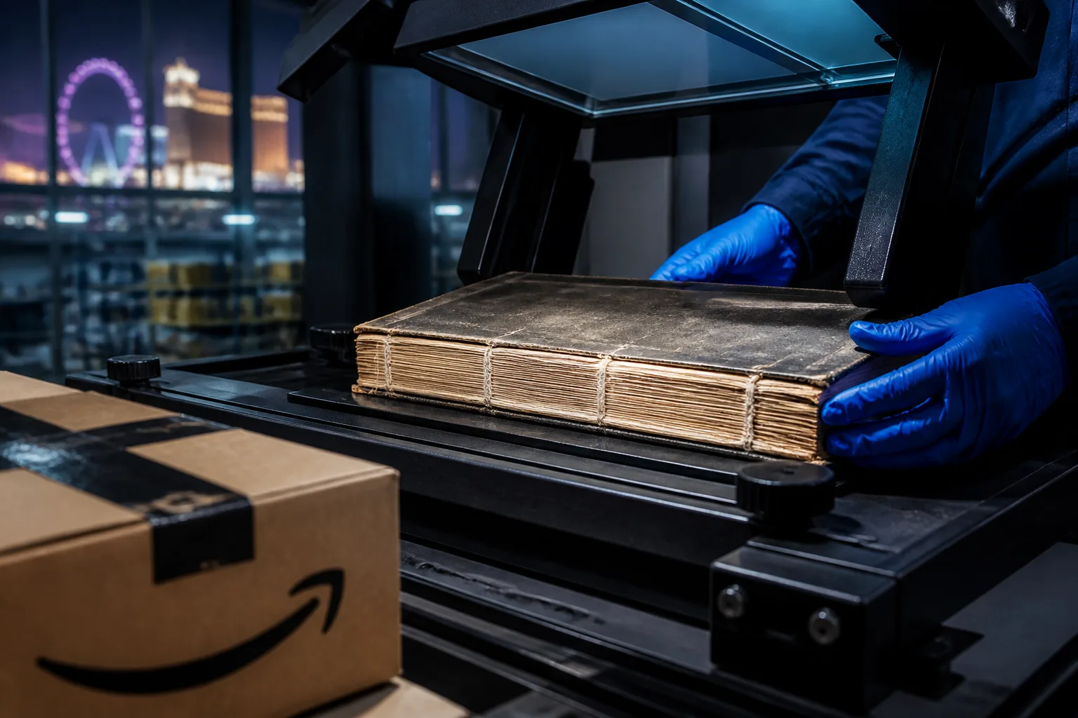Amazon cuts spines of rare books to scan them at VGT3 facility