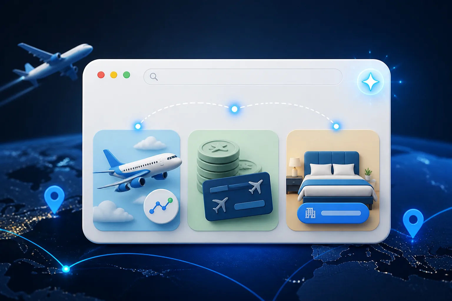 Google adds flight tracking, points view and hotel booking to AI Mode in Search