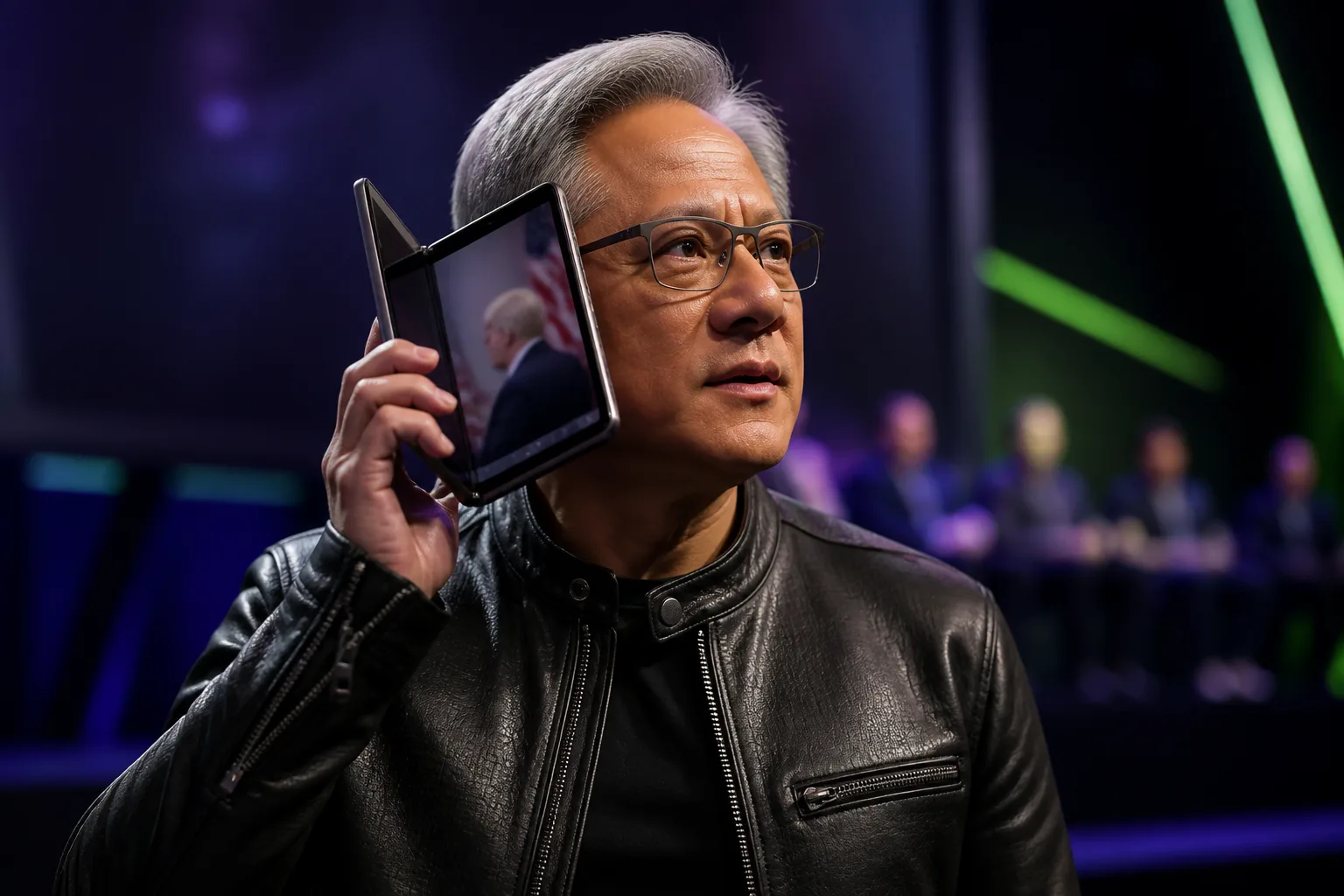 Jensen Huang Took a Live Call from Trump at All-In, Used Samsung Galaxy Fold 8